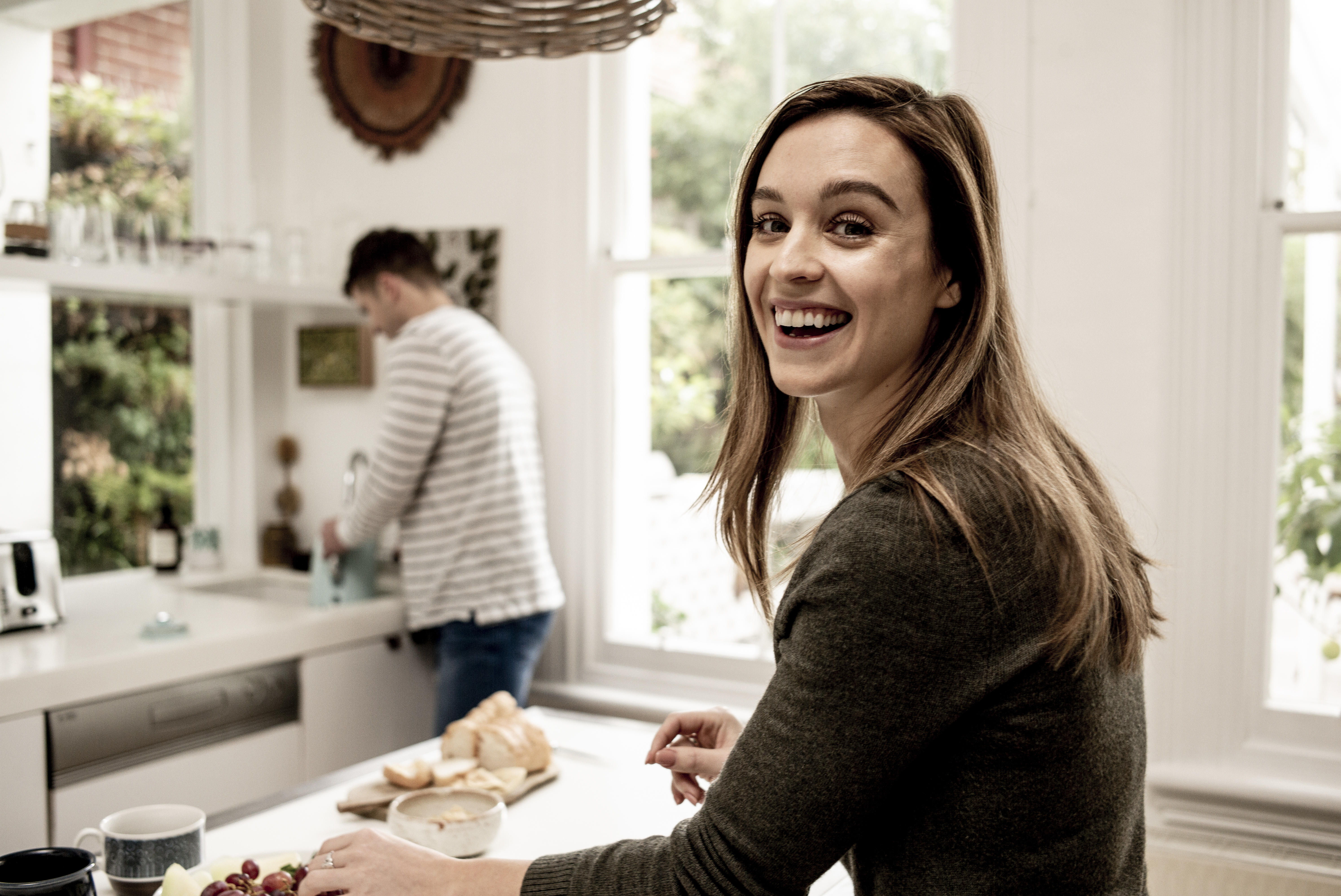 Man and woman in kitchen