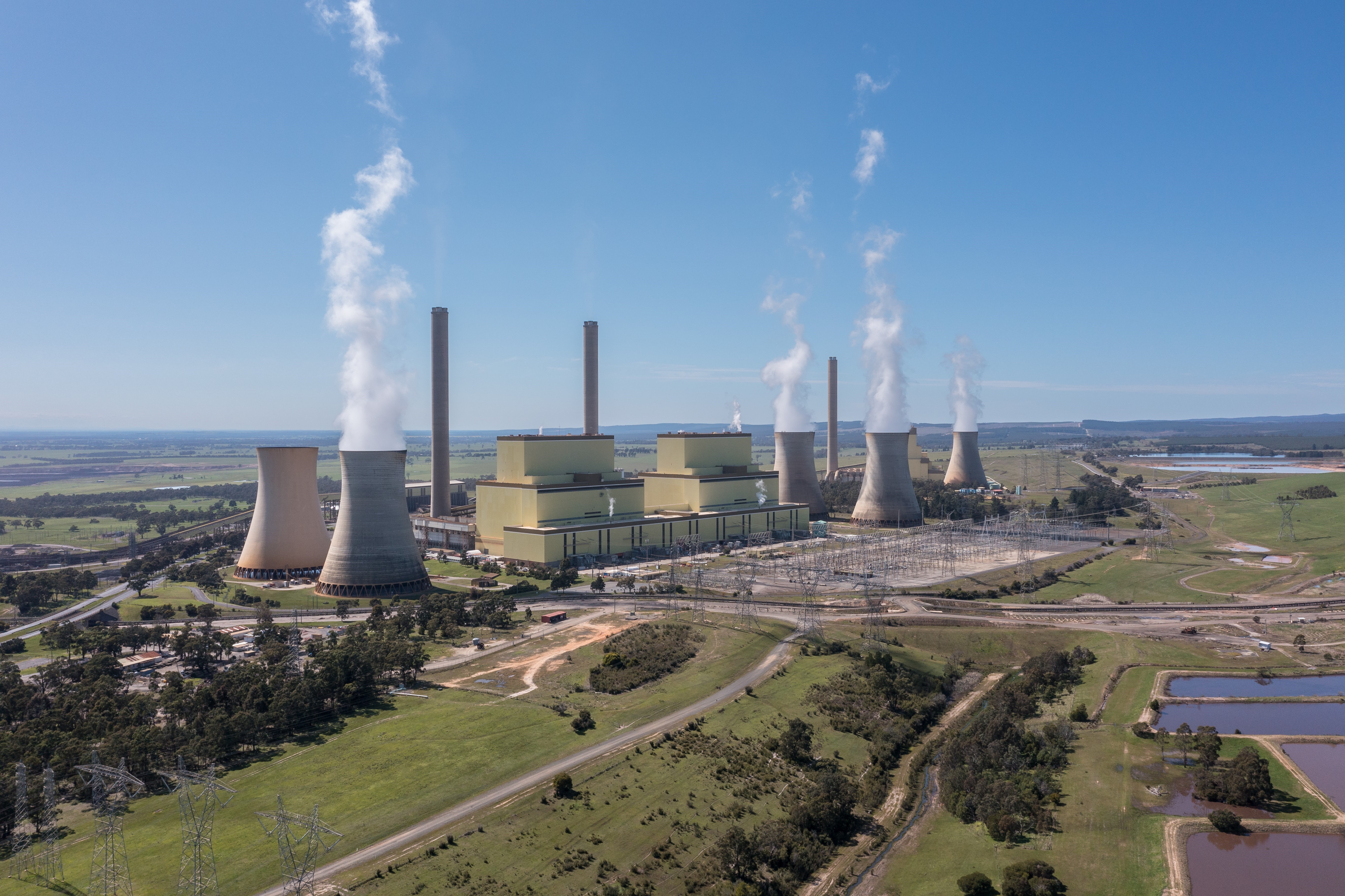 Aerial photo of Loy Yang Power Station A