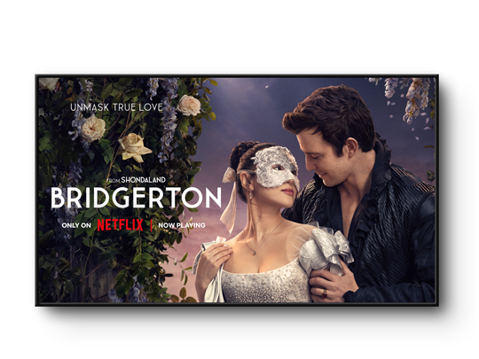 TV screen showing Netflix show 