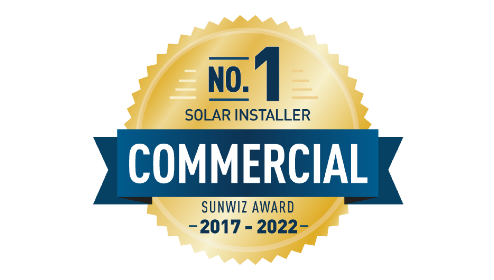 AGL #1 solar installer commercial Sunwiz Award 2017 - 2022