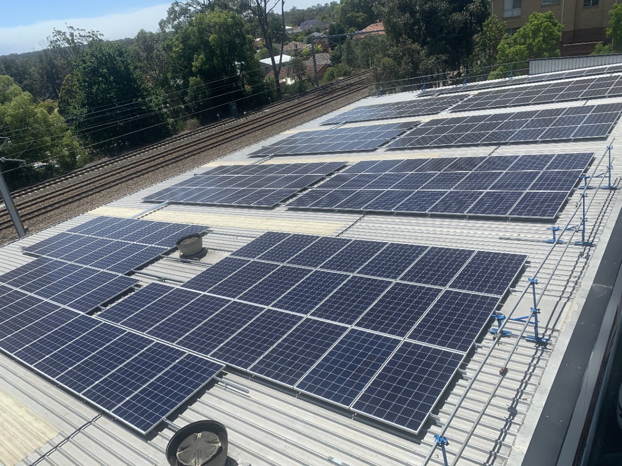 Solar panels on Alto Group rooftop