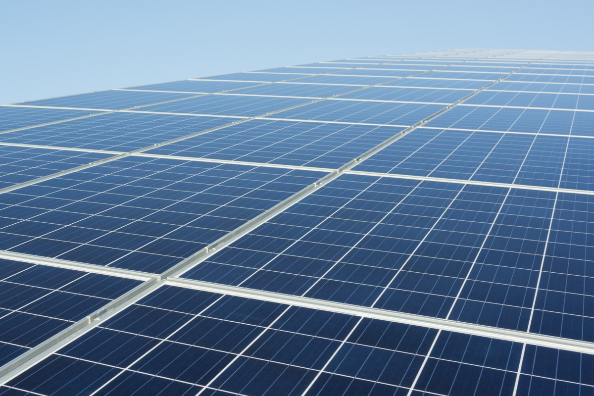 Grid of solar panels